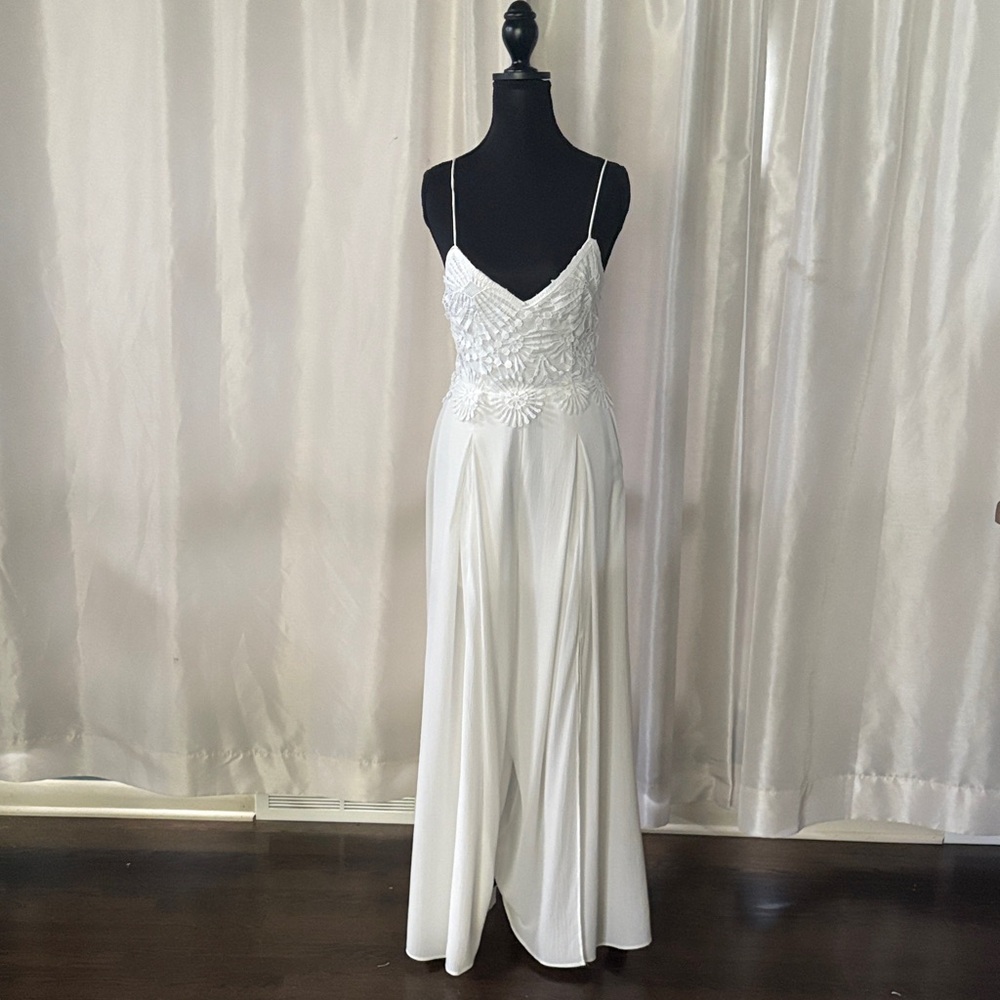 White Spaghetti Playsuit